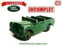 La Land Rover 86 militaire en miniature de Lesney au 1/65e incomplète