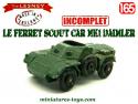 Le Ferret Scout car anglais en miniature militaire par Lesney Matchbox au 1/65e