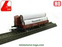 Le wagon plat porte tubes Thyssenrohr en miniature Lima au H0 HO
