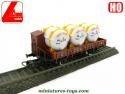 Le wagon plat porte containers de bière Birra Peroni en miniature Lima au H0 HO