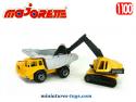Le camion benne Dumper et pelleteuse Majorette France au 1/100e