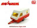 La caravane rouge en miniature Majorette France 3 inches au 1/70e 