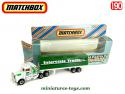 Le tracteur Peterbilt et sa semi remorque InterstateTrucking Matchbox au 1/90e