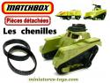 2 chenilles neuves pour le Raider Command Track Matchbox Adventure2000