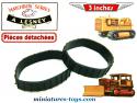 2 chenilles noires du Bulldozer Half-track Caterpillar miniatures Matchbox Lesney