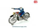 La moto miniature en métal de Police avec motard incomplète au 1/32e
