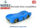La Mercedes Benz compétition bleue en miniature Norev au 1/43e incomplète