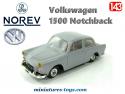 La Volkswagen 1500 Notchback grise en miniature par Norev au 1/43e