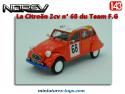 La Citroën 2cv n° 68 du Team FG en voiture miniature par Norev au 1/43e