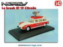 Le break ID 19 Citroën Radio Télé Luxembourg en miniature par Norev au 1/43e