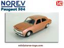La Peugeot 504 bronze en miniature de Norev Jet-car au 1/43e