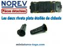 Les deux rivets plats étoilés de châssis pour les véhicules miniatures Norev