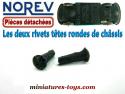 Les deux rivets têtes rondes pour les châssis de véhicules miniatures Norev