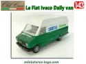 Le fourgon Fiat Iveco Daily van Alitalia en miniature par Old Cars au 1/43e
