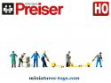 Le personnel d'entrepôt en figurines miniatures par Preiser au H0 HO 1/87e