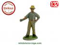 Un fermier en figurine métal de la ferme par Quiralu au 1/32e