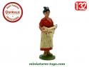 La fermière a la poule en figurine métal de la ferme par Quiralu au 1/32e