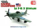 Le chasseur américain P-51 Mustang miniature par Racing Champions au 1/100e