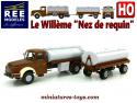 Le Willème et sa remorque citerne à vin en miniature REE-Modeles au HO 1/87e