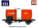 Le wagon citerne A Adams Sete en miniature par ReeModeles au H0