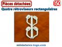 Les quatre rétroviseurs rectangulaires pour camions miniatures au 1/50e