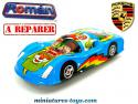 La Porsche 906 Carrera bleue en miniature jouet par Roman au 1/38e à réparer