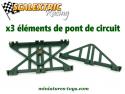 Les 3 supports de pont de piste pour circuit de voitures de courses Scalextric