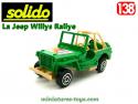 La Jeep Willys Rallye en miniature par Solido au 1/38e