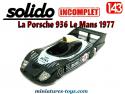 La Porsche 936 noire Le Mans 1977 en miniature par Solido au 1/43e incomplète