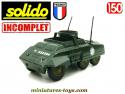 Le Combat car Ford M20 en miniature militaire Solido au 1/50e incomplet