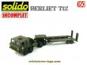 Le Berliet T12 semi porte char en miniature de Solido au 1/50e incomplet