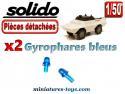 Les deux gyrophares bleus pour le Commando Police miniature Solido au 1/50ème
