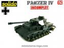 Le Panzer IV gris canon long en miniature de Solido incomplet au 1/50e