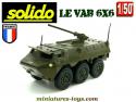 Le VAB 6x6 Saviem vert avec une tourelle TA 20 en miniature Solido au 1/50e
