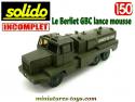 Le Berliet GBC lance mousse militaires en miniature Solido au 1/50e incomplet