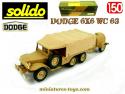 Le Dodge WC 63 6x6 bâché et sa remorque en miniatures Solido au 1/50e