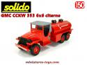 Le camion GMC CCKW 353 6x6 citerne pompiers en miniature Solido au 1/50e