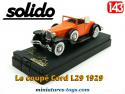 Le coupé Cord L29 1929 orange en miniature de Solido Âge d'or au 1/43e 