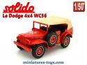 Le Dodge 4x4 WC56 bâché pompiers en miniature Solido au 1/50e