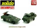 Le Simca Unic Marmon et le BTR 40 militaire miniature Solido au 1/50e