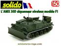 Un AMX 30 D niveleur dépanneur F1 en miniature militaire Solido au 1/50e