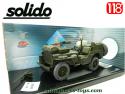 La Jeep Willys SAS 1942 non bâchée en miniature militaire Solido au 1/18e