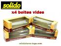 Un lot de quatre boites vides de Solido militaires série 6000