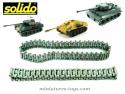 Lot de 2 chenilles en métal pour les chars Tigre Panther Jagdpanther Solido