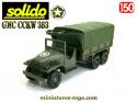 Le GMC CCKW 353 6x6 bâché a tourelle 12.7 en miniature de Solido au 1/50e