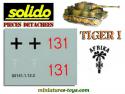 La planche de marquage du char Tigre I miniature Solido au 1/50e