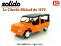 La Citroën Méhari orange de 1979 en miniature par Solido au 1/43e