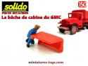 La bâche de cabine rouge du GMC 6x6 pompiers miniature Solido Verem au 1/50e
