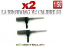 Un lot de deux mitrailleuses type Browning miniatures au 1/50e
