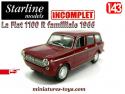 La Fiat 1100 R familliale en miniature par Starline au 1/43e incomplète